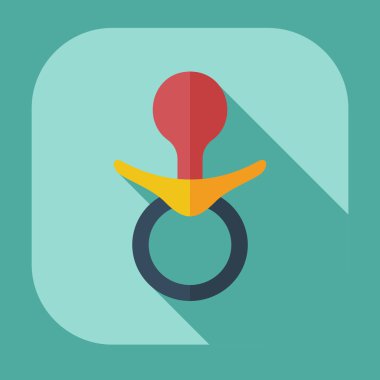 Gölge simgeler emzik ile düz modern tasarım