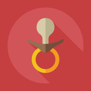 Gölge simgeler emzik ile düz modern tasarım