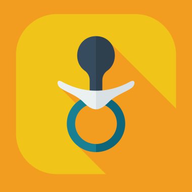 Gölge simgeler emzik ile düz modern tasarım