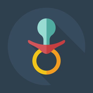 Gölge simgeler emzik ile düz modern tasarım