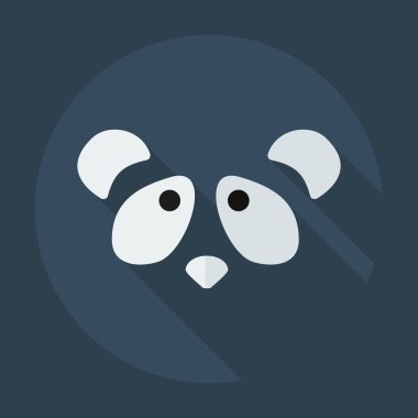 Düz modern tasarımı ile gölge simgeler pandalar