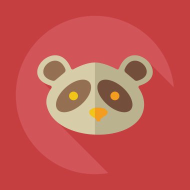 Düz modern tasarımı ile gölge simgeler pandalar