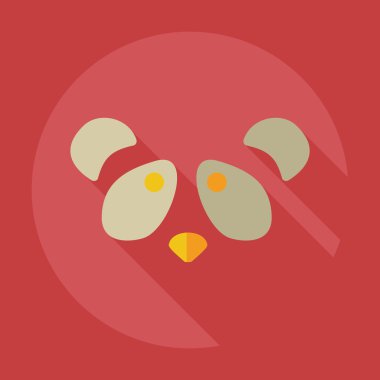 Düz modern tasarımı ile gölge simgeler pandalar