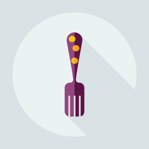 Design moderne plat avec des icônes de l'ombre vaisselle — Image vectorielle