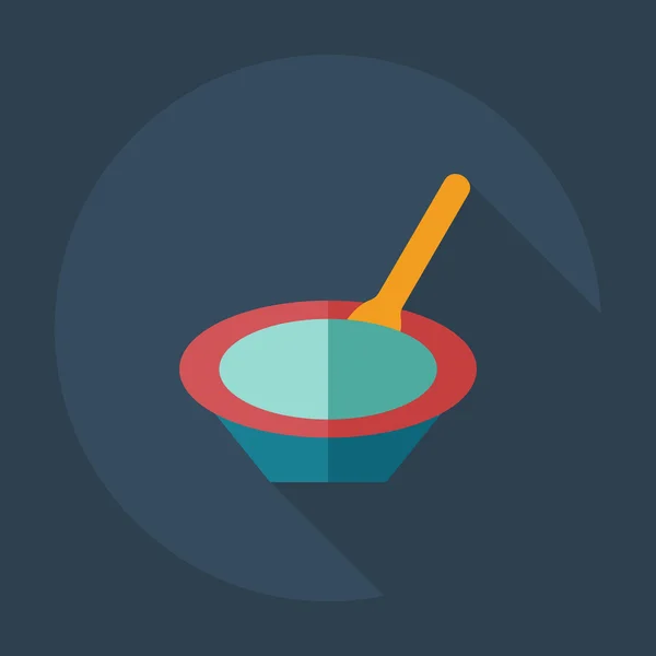 Flat modern design with shadow icons baby porridge