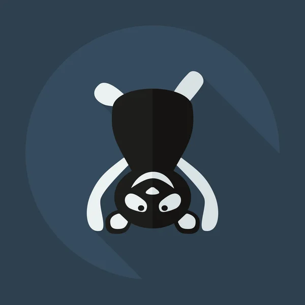 Flaches modernes Design mit Schatten-Ikonen Panda-Athlet — Stockvektor