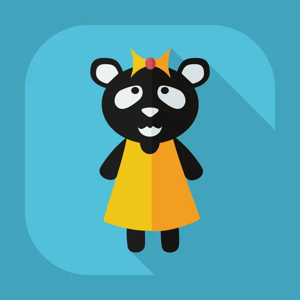 Plochá moderní design s stín ikony panda dívka — Stockový vektor