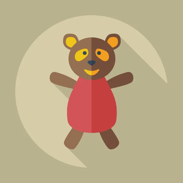 Design moderne plat avec des icônes d'ombre panda athlète — Image vectorielle