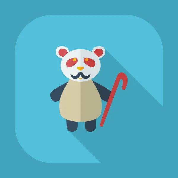 Flat modern design with shadow icons panda old man