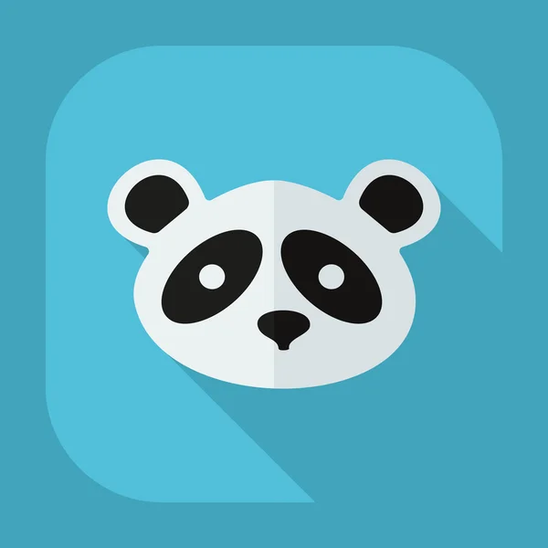 Diseño moderno plano con iconos de sombra pandas — Vector de stock