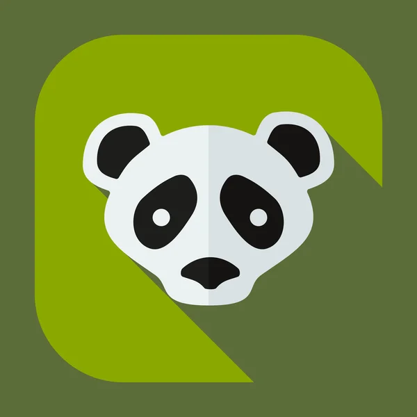 Design moderne plat avec des icônes d'ombre pandas — Image vectorielle