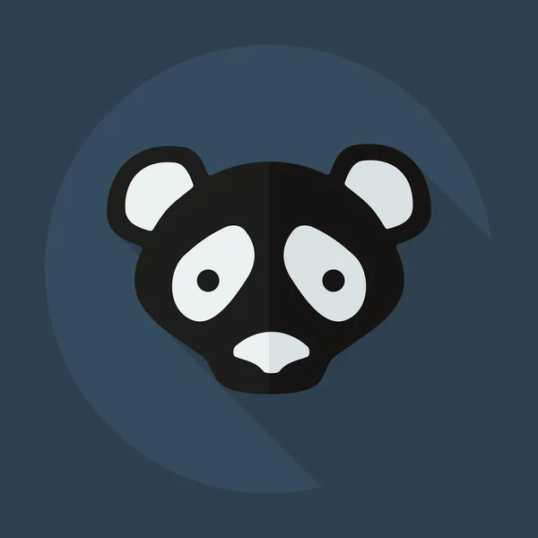 Diseño moderno plano con iconos de sombra pandas — Vector de stock