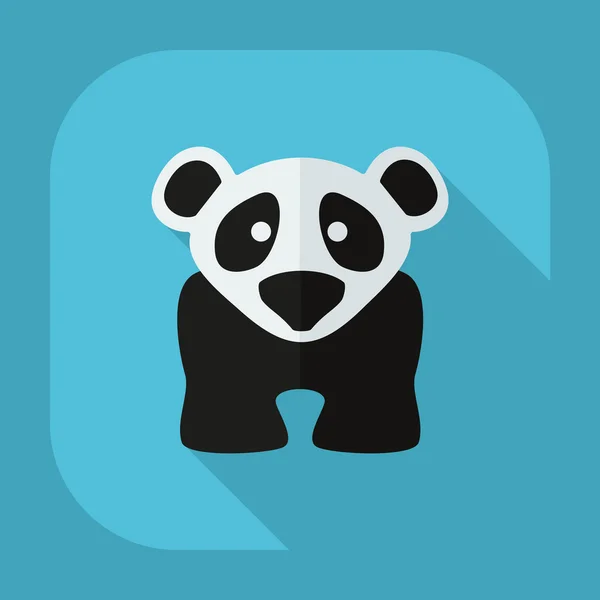 Plochá moderní design s stín ikony pandy — Stockový vektor