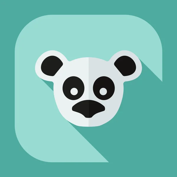 Design moderno piatto con icone ombra panda — Vettoriale Stock