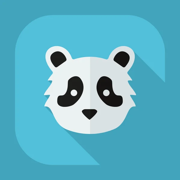Düz modern tasarımı ile gölge simgeler pandalar — Stok Vektör