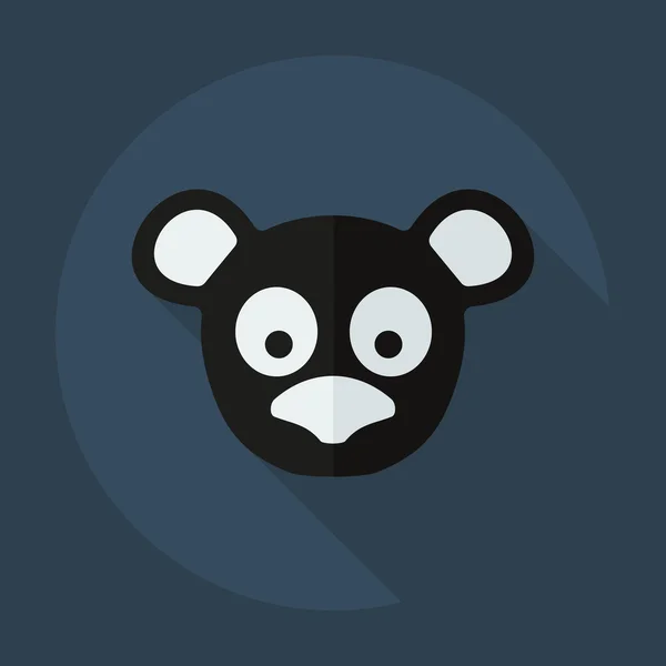 Flaches modernes Design mit Schatten-Ikonen Pandas — Stockvektor