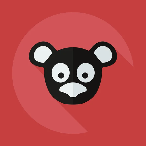 Diseño moderno plano con iconos de sombra pandas — Vector de stock