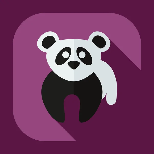 Flat modern design with shadow icons pandas