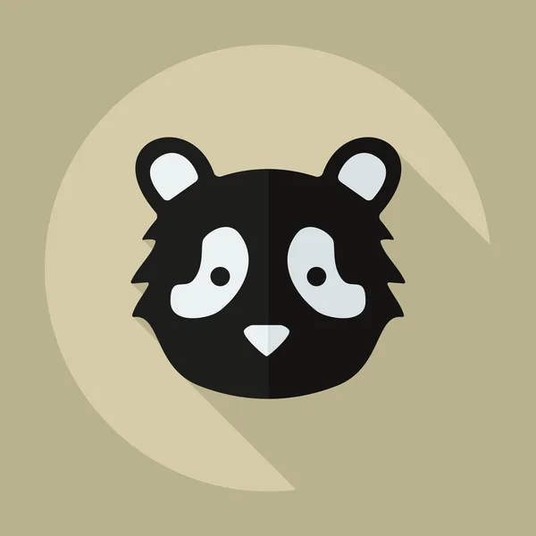 Diseño moderno plano con iconos de sombra pandas — Vector de stock