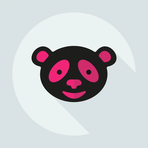 Diseño moderno plano con iconos de sombra pandas — Archivo Imágenes Vectoriales