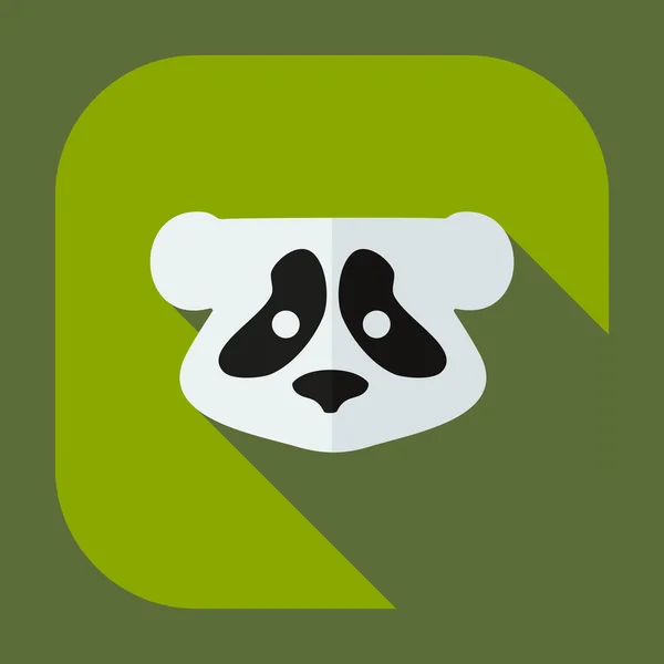 Diseño moderno plano con iconos de sombra pandas — Vector de stock