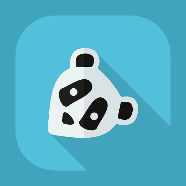 Diseño moderno plano con iconos de sombra pandas — Vector de stock