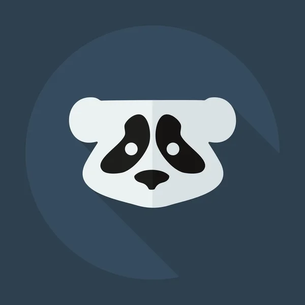 Diseño moderno plano con iconos de sombra pandas — Vector de stock