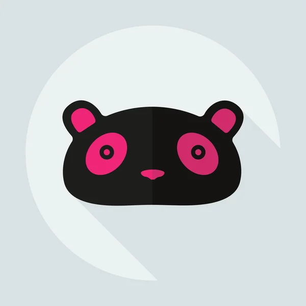 Diseño moderno plano con iconos de sombra pandas — Vector de stock