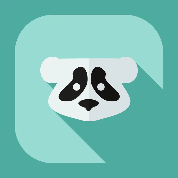 Design moderne plat avec des icônes d'ombre pandas — Image vectorielle