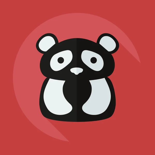 Diseño moderno plano con iconos de sombra pandas — Archivo Imágenes Vectoriales