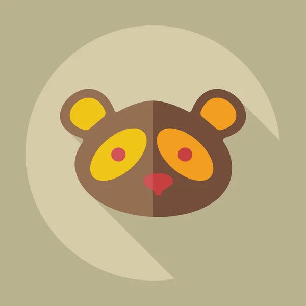 Diseño moderno plano con iconos de sombra pandas — Vector de stock