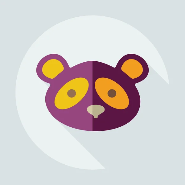 Diseño moderno plano con iconos de sombra pandas — Vector de stock