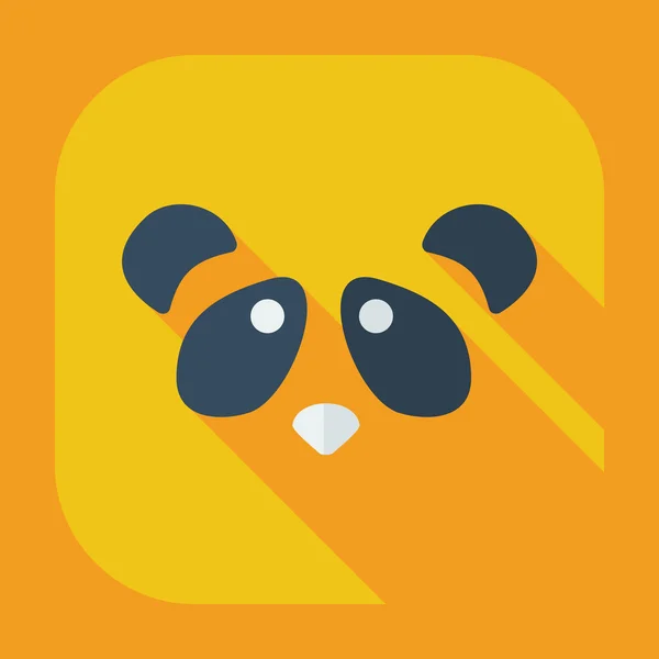 Plochá moderní design s stín ikony pandy — Stockový vektor