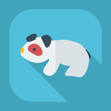 Düz modern tasarımı ile gölge simgeler pandalar