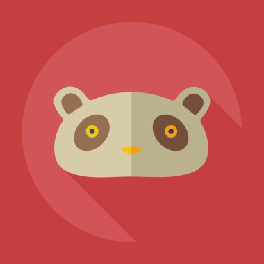 Düz modern tasarımı ile gölge simgeler pandalar