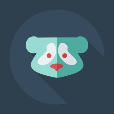 Düz modern tasarımı ile gölge simgeler pandalar