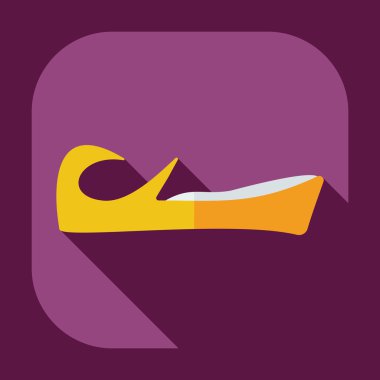 Doğu giyim gölge simgeleri ile düz modern tasarım