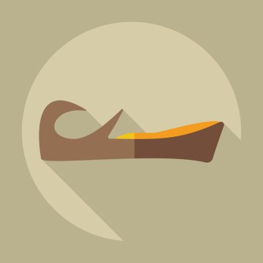 Doğu giyim gölge simgeleri ile düz modern tasarım