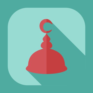 Gölge simgeler Camii ile düz modern tasarım