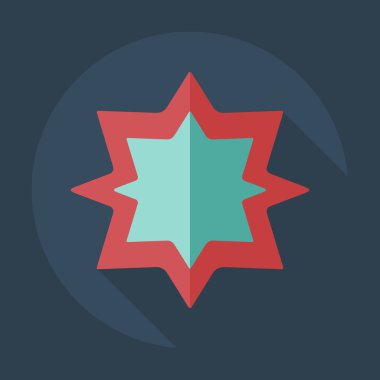 Düz gölge simgeleri ile modern tasarım Ramazan