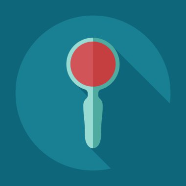 Gölge simgesinin büyüteç ile düz modern tasarım