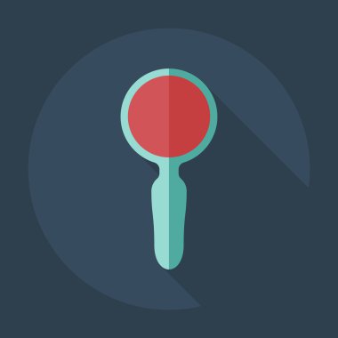 Gölge simgesinin büyüteç ile düz modern tasarım