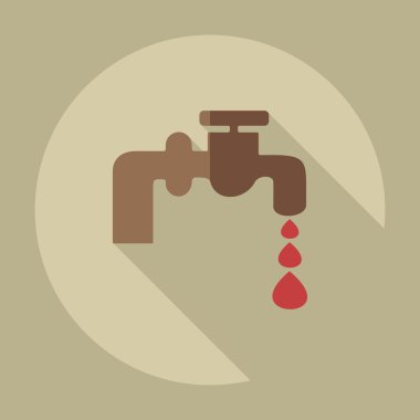 Gölge simgeler tap ile düz modern tasarım