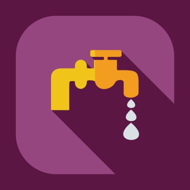 Gölge simgeler tap ile düz modern tasarım