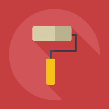 Gölge simgeler rulo düz modern tasarım