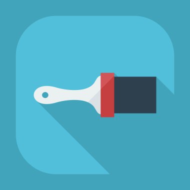 Gölge simgeler spatula ile düz modern tasarım