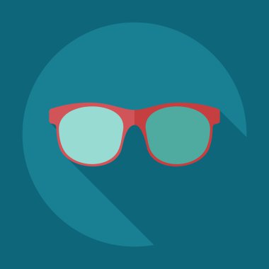 Gölge simgeler gözlüklü düz modern tasarım