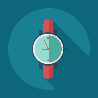 Gölge simgeleri kol saati ile düz modern tasarım