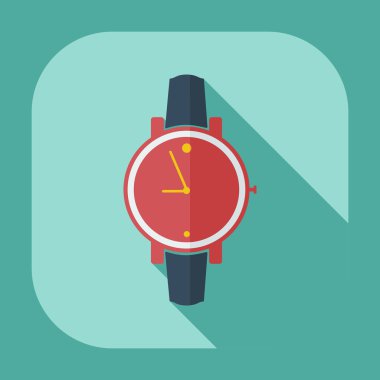 Gölge simgeleri kol saati ile düz modern tasarım