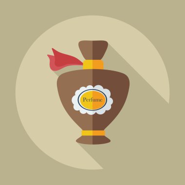 Gölge simgeler parfüm ile düz modern tasarım